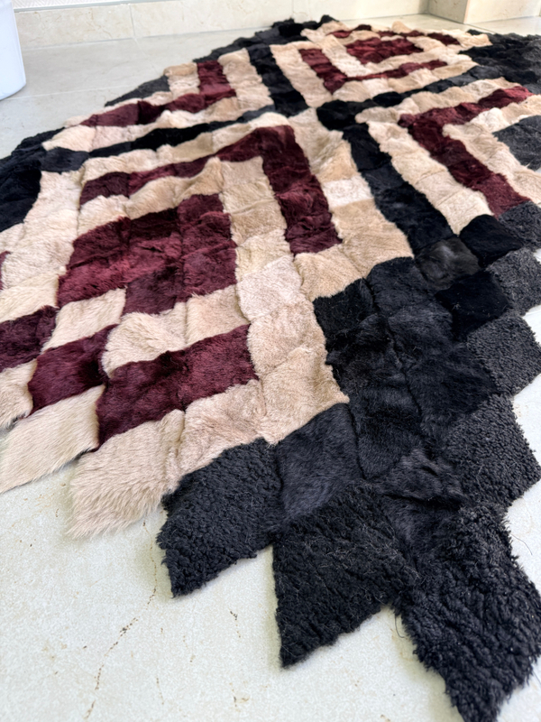 Покрывало меховое ковер из шкуры овчины