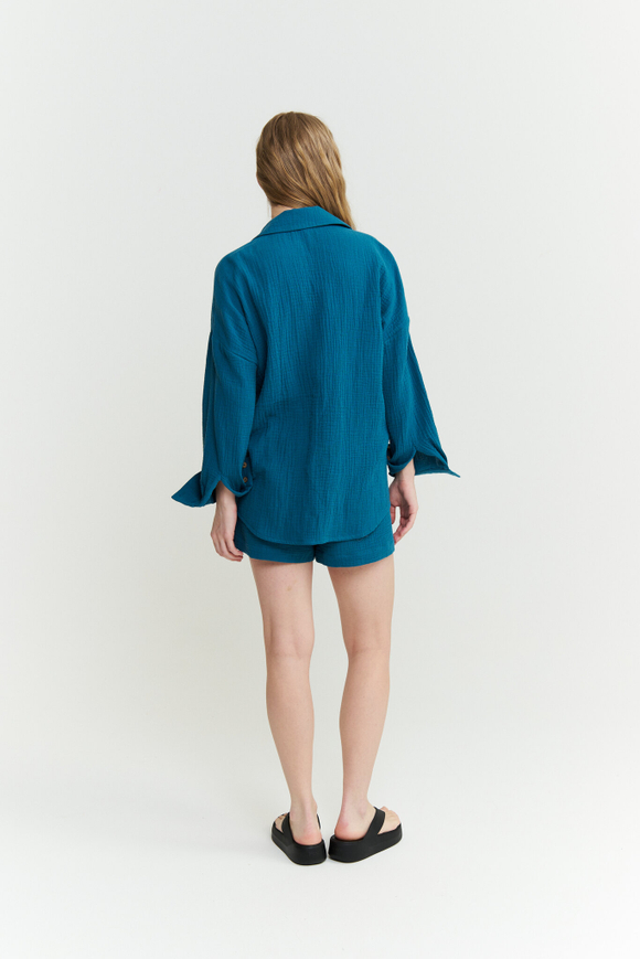 Муслиновые шорты лазурные