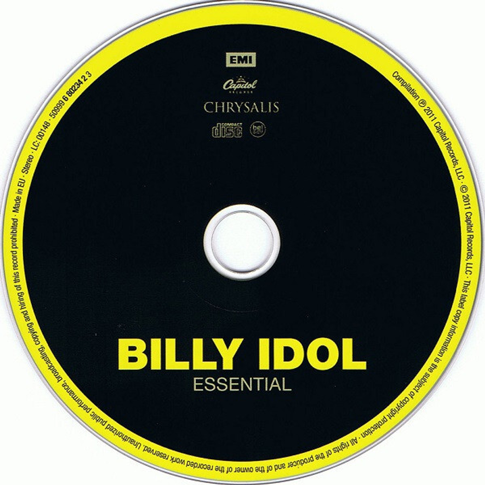 CD Billy Idol - Essential (Европа 2011г.)