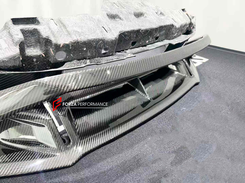 Карбоновая губа переднего бампера для Lamborghini Huracan STO 2021+ Ламборгини Хуракан