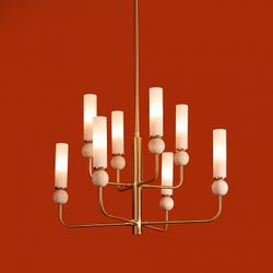 Люстра на штанге Freya Sunspot FR5482CL-08BS