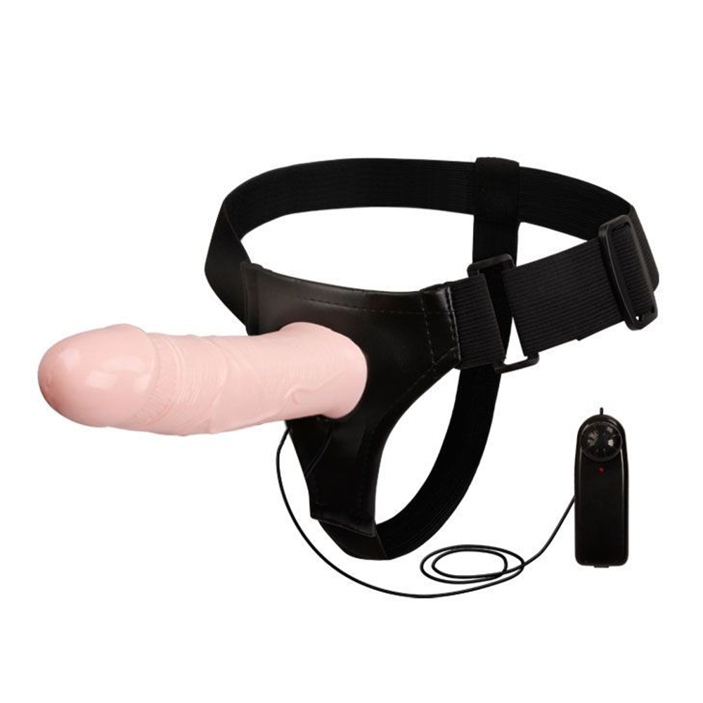 Страпон полый на трусиках Baile Mens Pants, вибрация, 16,5 см