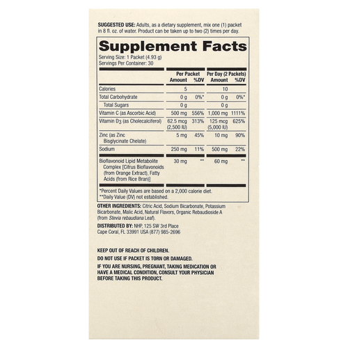 Dr. Mercola, Vitamin C-PAK®, со вкусом натурального апельсина, 30 пакетиков по 4,93 г (0,17 унции)