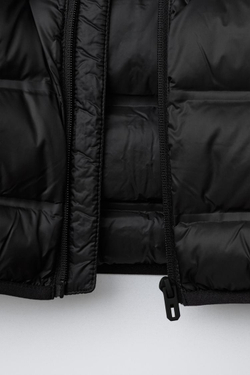 ZARA ЛЕГКИЙ ЖИЛЕТ С КАПЮШОНОМ WATER REPELLENT, ЧЕРНЫЙ