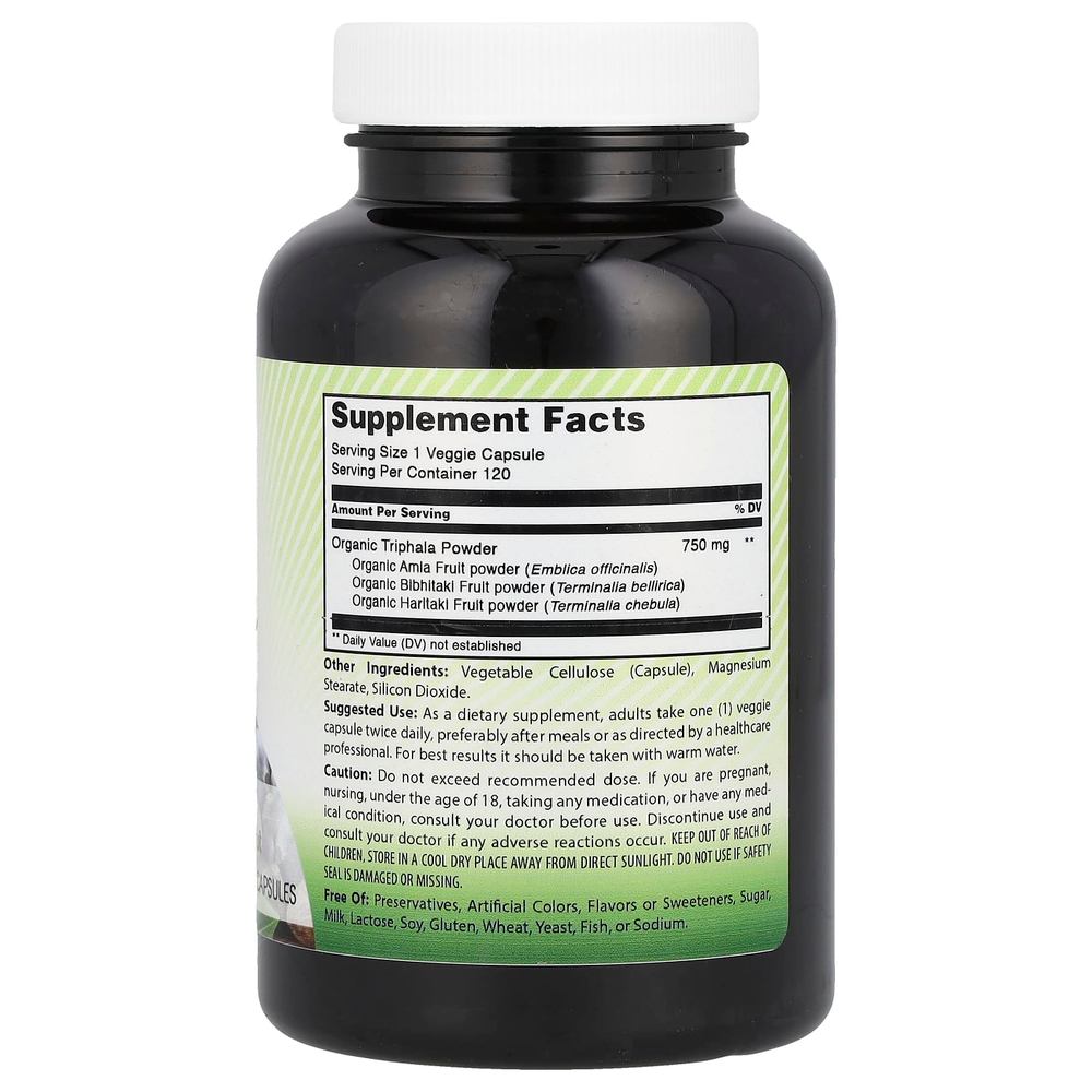 Amazing India, Трифала, 750 мг, 120 растительных капсул