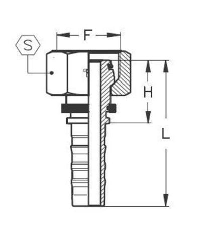 Фитинг DN 25 DKO-S (Г) 42x2 30 CS