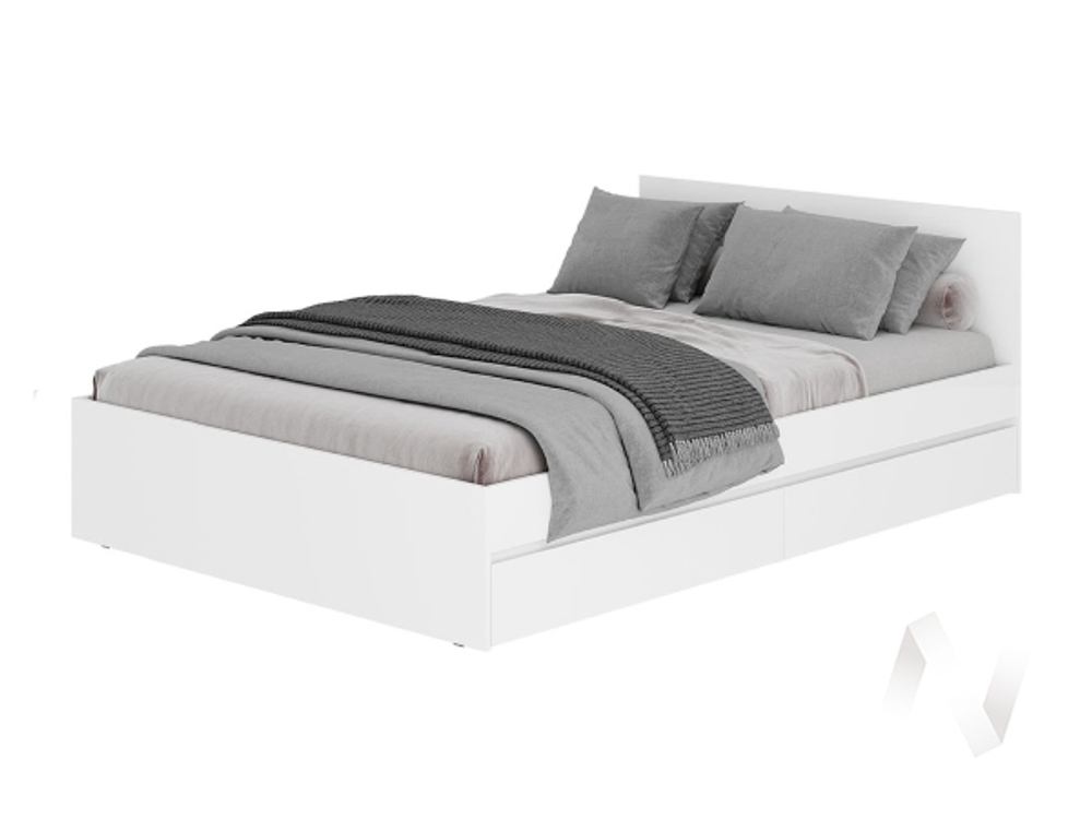 Кровать 1,4 м "Симпл" КР-12 без основания (белый)