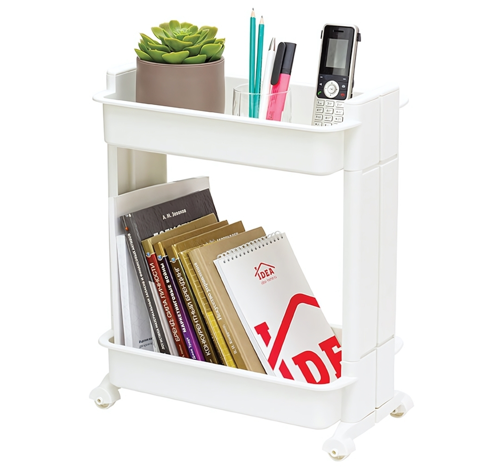 Стойка на колесах широкая (2 секции) М2732, белый