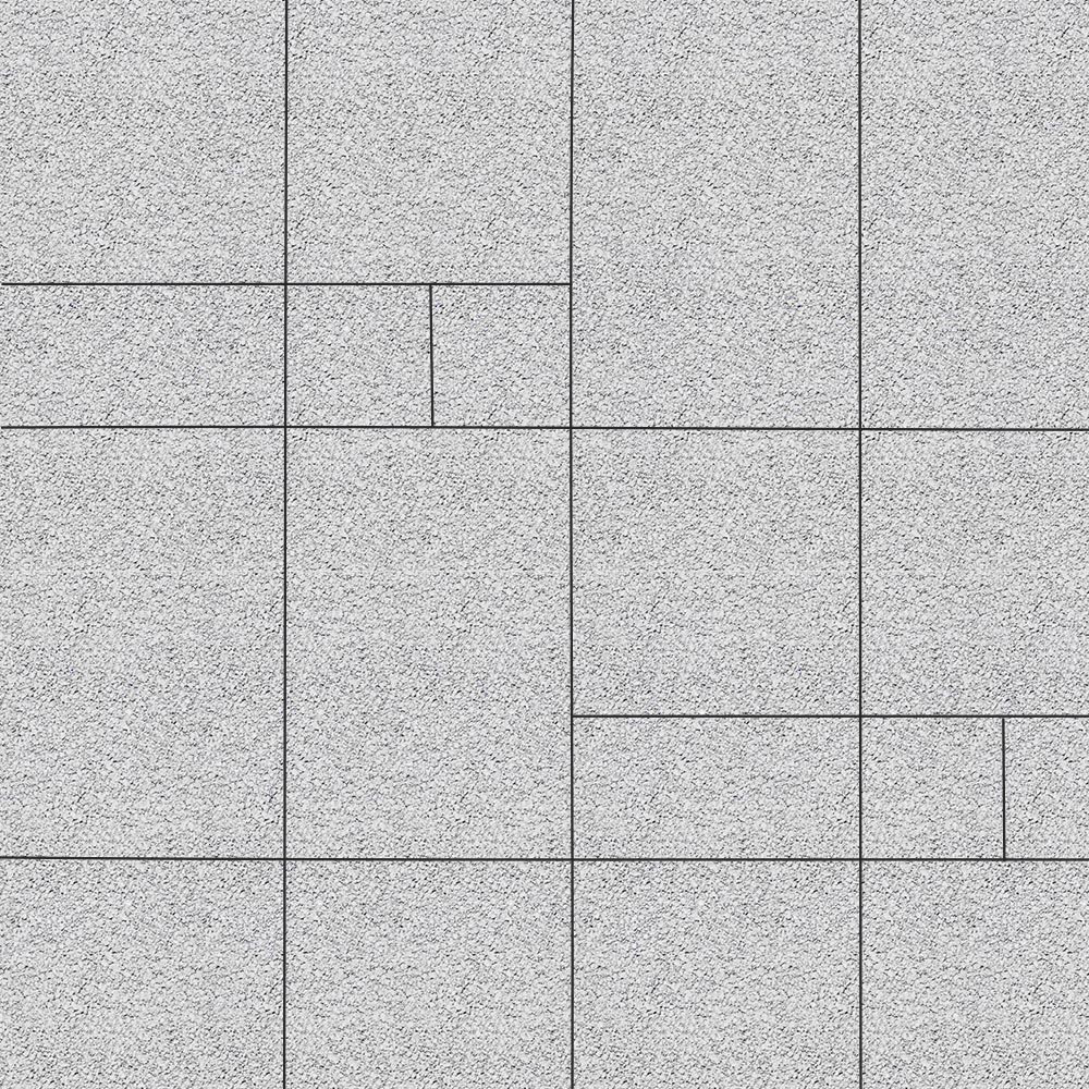 Тротуарная плитка ГРАНДО - Гранит Белый, комплект из 4 видов плит