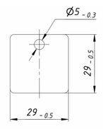 Бирка У153 (уп. 100 шт.) (28х28) квадратная ЗЭТАРУС