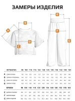 Костюм для девочки, футболка и брюки