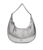 Кожаная сумка хобо brioche classic Pinko - серебряный(101526 A180)