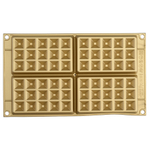 Форма для приготовления вафель waffel classic силиконовая золотая