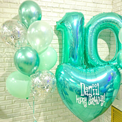 Шар "Цифра" бирюзовая