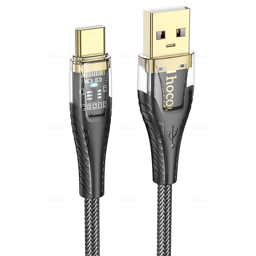 Кабель USB на Type-C Hoco U121 (black)