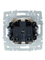 BRITE Розетка 1-местная без заземления с защитными шторками 10А РСш10-2-БрЖ жемчуг IEK