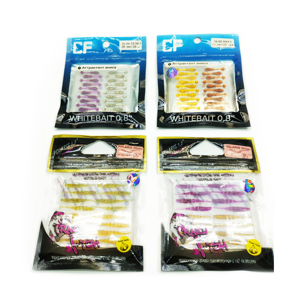 Набор приманок CF #1 - вайт-бейт + поларис (72 шт, 4 упаковки). Комплектом выгодно - 32%!