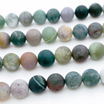 "Индийский агат" (халцедон) матовый, диаметр 8,3-8,5 мм, цена за 22 шт (1/2 нити)