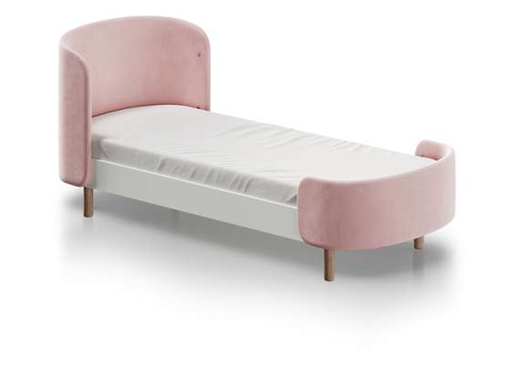Кровать KIDI Soft для детей от 3 до 7 лет (розовый)