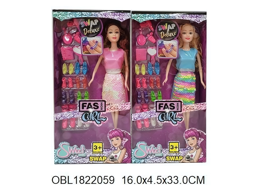 Кукла тип модель, с аксесс. в ассорт. коробка 01368