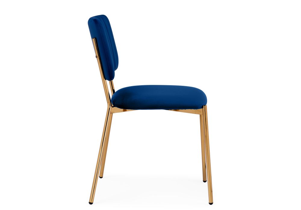 Стул на металлокаркасе Armond dark blue / gold