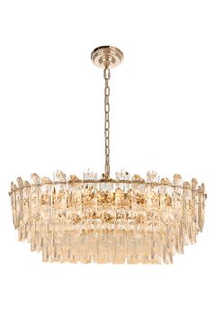 Подвесная люстра 22*Е14 LE7083/800 GD золото Briller Leon