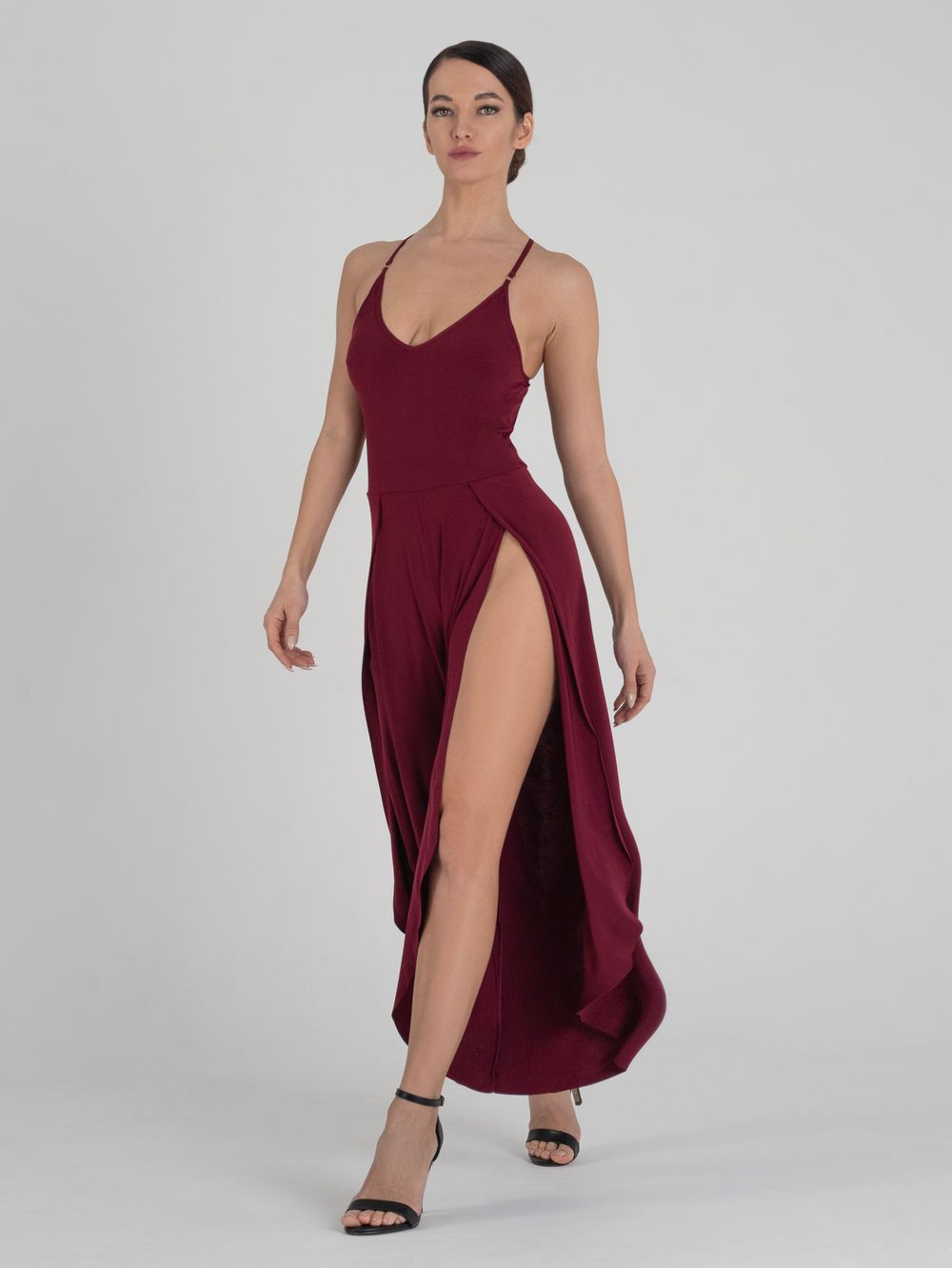 Lotus Unitard, Dark Red