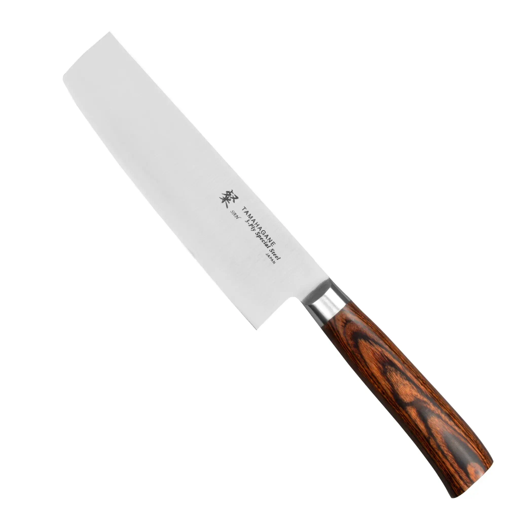 Tamahagane Нож Накири SAN Brown 18см