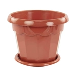 Горшок цветочный Гармония 1,5л с поддоном коричневый