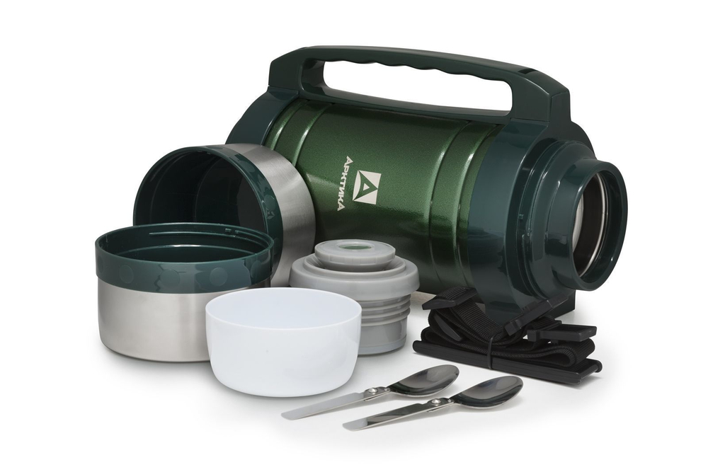 Термос универсальный (для еды и напитков) Арктика (2,5 литра) с супер-широким горлом, зелёный