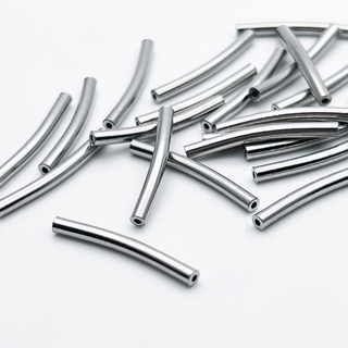 Бусина Трубочка, сталь, размер 20*2 мм, цена за 10 штук