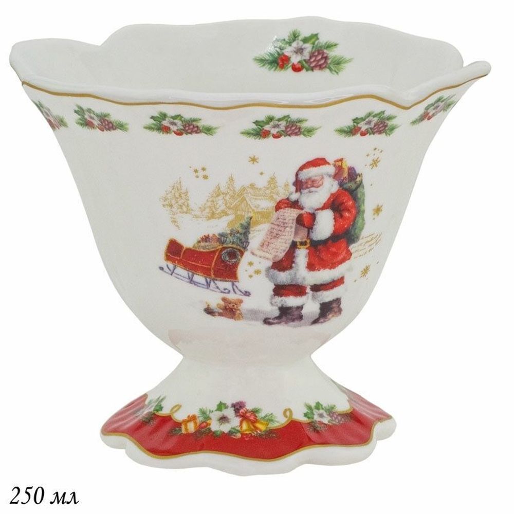 Lenardi 205-298 Креманка 250 мл НОВЫЙ ГОД в под.уп.(х24)Фарфор