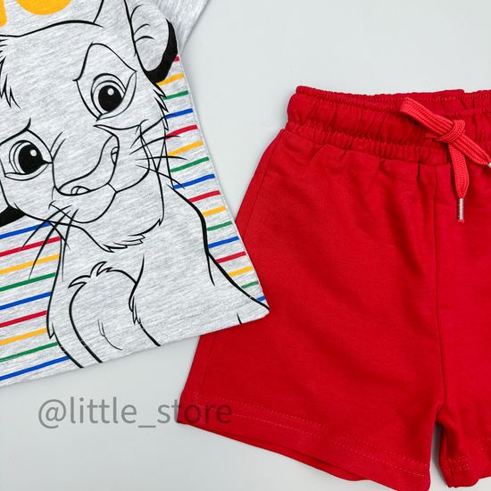 Комплект "Король лев" серый/красный