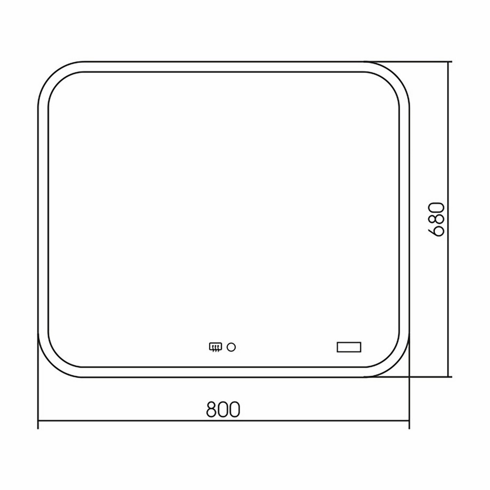 Зеркало с подсветкой MIXLINE Стив-2 800*685 (542566)