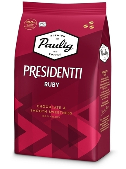 Кофе в зернах Paulig Presidentti Ruby, 1 кг (Паулиг)