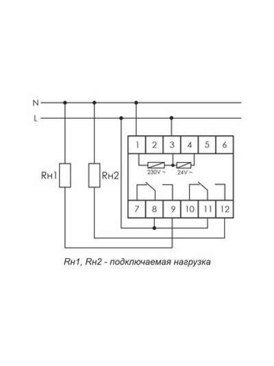 Реле времени PCU-510 2х8А 230В 2 перекл. IP20 многофункц. монтаж на DIN-рейке F&F EA02.001.009