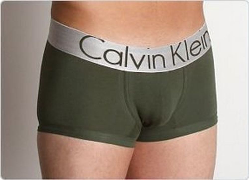 Мужские трусы боксеры темно-зеленые Calvin Klein Moss Boxer