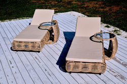 MOKKA MAJORCA боковой столик, цвет соломенный