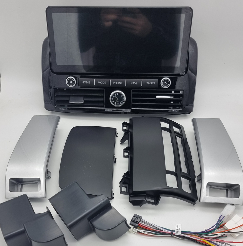 Магнитола для Toyota Land Cruiser Prado 120, Lexus GX470 (экран климата внизу) - Carmedia KP-T1230L-S10 монитор 12.3", Android 12, 4Гб+64Гб, CarPlay, 4G SIM-слот