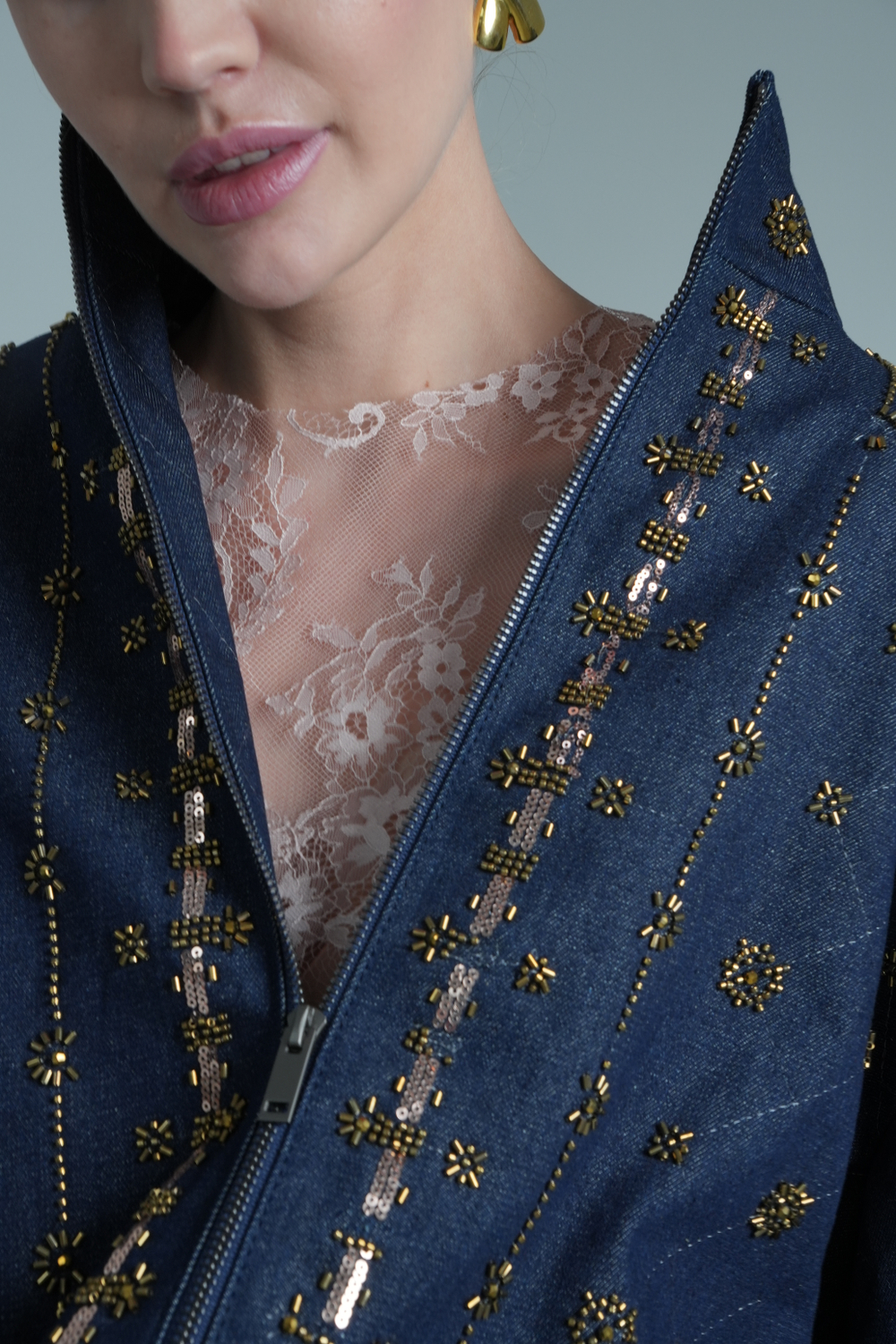 Бомбер Джинсовый "Королевский деним"