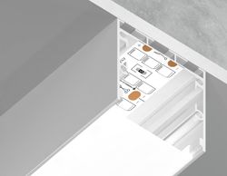 Ambrella Алюминиевый профиль накладной/подвесной "Profile System" 35*35 для светодиодной ленты до 26мм Profile System GP2550WH