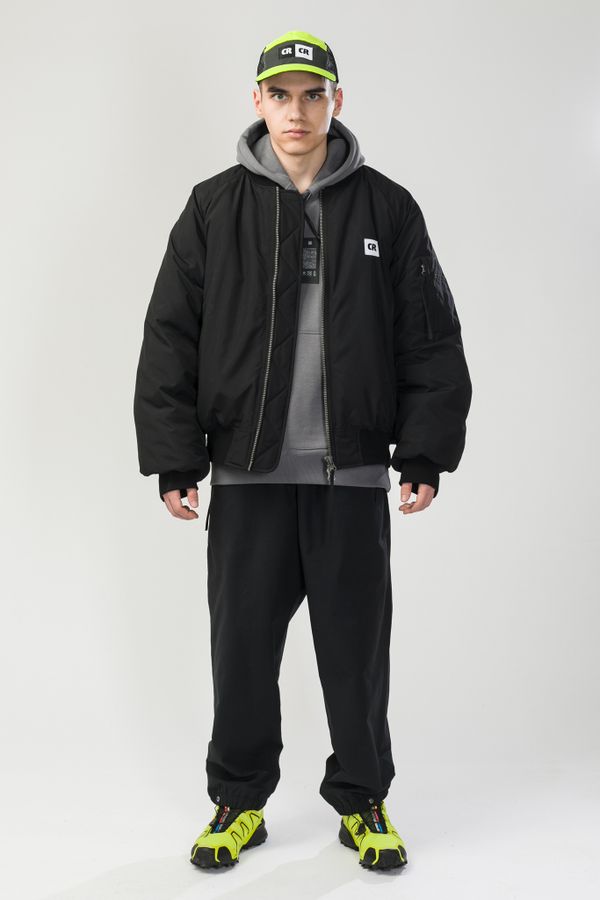 Бомбер Зимний Bomber Wide Черная - фото 3