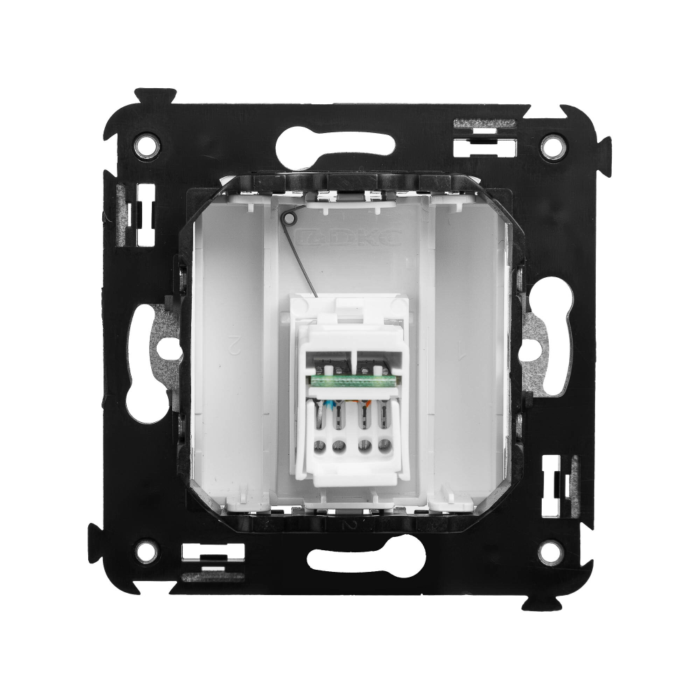 Компьютерная розетка RJ-45 в стену, кат.6 одинарная,"Avanti", "Белое облако"