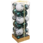 Набор шаров «Winter miracle» 7 см + 5 см (24 предмета), Изумруд/Золото