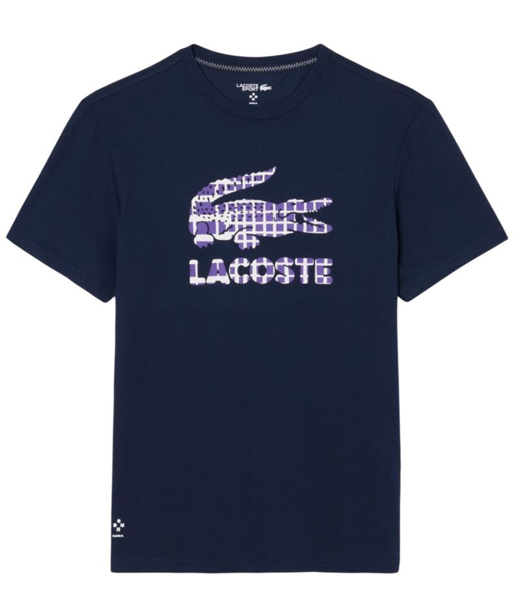 Мужская теннисная футболка Lacoste Tennis x Daniil Medvedev - navy blue