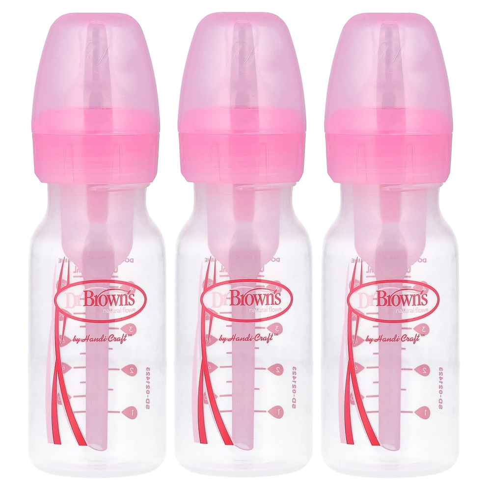 Dr. Brown's, Natural Flow®, Anti-colic Options+™, бутылочка для детей от 0 месяцев, 3 шт. по 120 мл (4 унции)