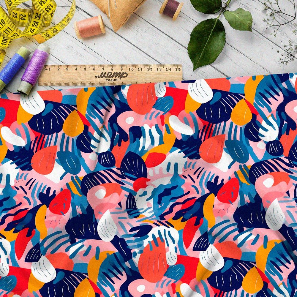 Ткань премиум флис водоворот чувств