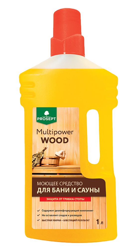 СРЕДСТВО МОЮЩЕЕ Д/БАНИ И САУНЫ MULTIPOWER WOOD 1Л 267-1