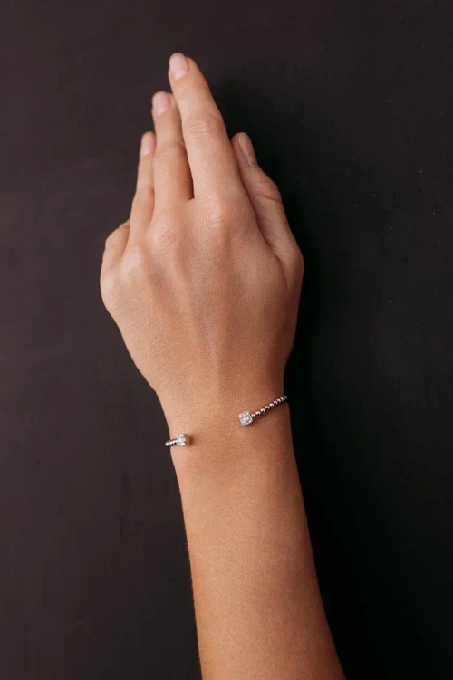 Браслет - трансформер с шарами и вставками камней