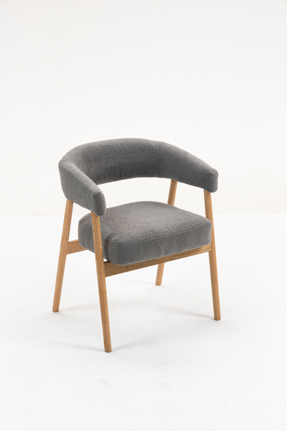 Стул обеденный Zubo с деревянными ножками темно-серый